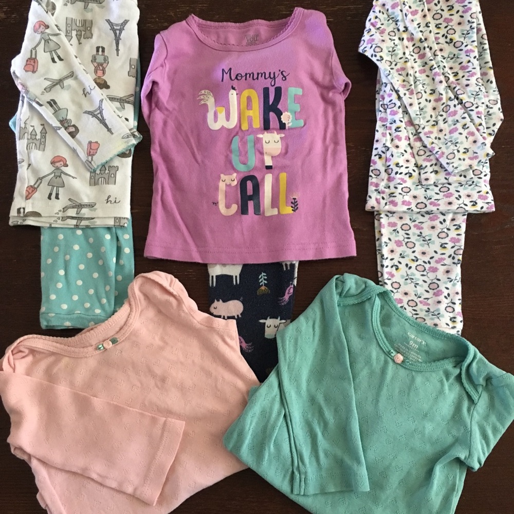 Infant Girl Bundle: Pajamas and Play Clothes